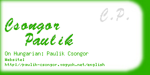 csongor paulik business card